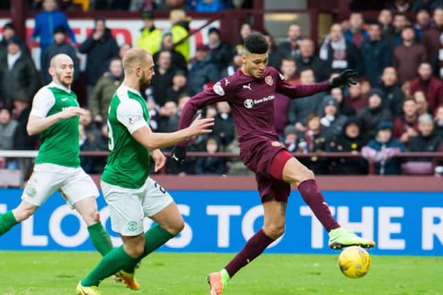 The match at Tynecastle finished goalless. Picture: Ian Georgeson