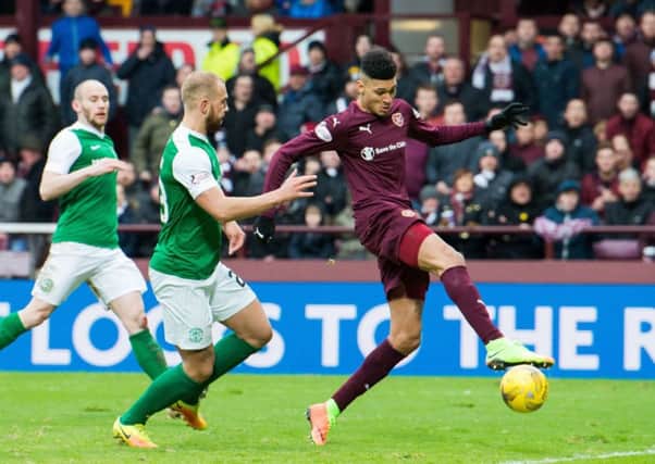 The match at Tynecastle finished goalless. Picture: Ian Georgeson