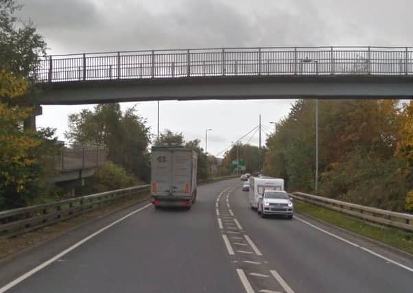 A woman was spotted running across the A75 in Dumfries last night. Picture: Google maps