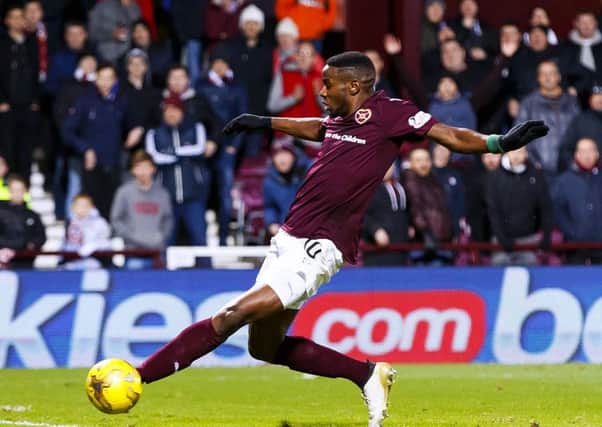 Arnaud Djoum is still getting to know his new Hearts team-mates. Picture: SNS.