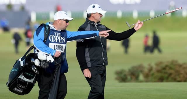 Davy Kenny and Paul Lawrie had worked together for six years, including the 2015 Open at St Andrews. Picture: Jane Barlow