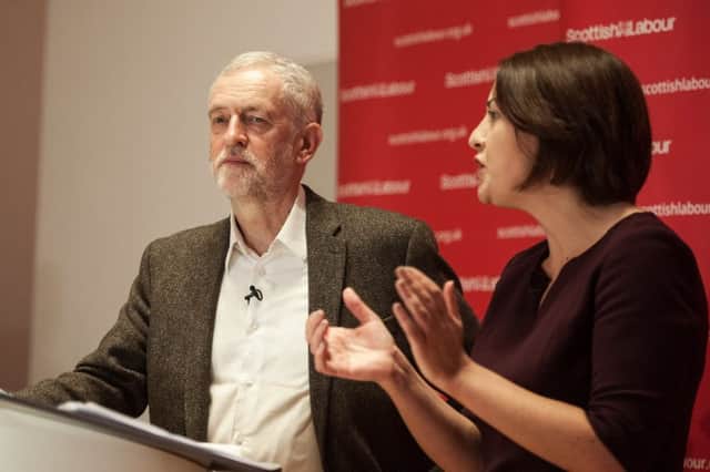 Jeremy Corbyn and Kezia Dugdale. Picture: John Devlin