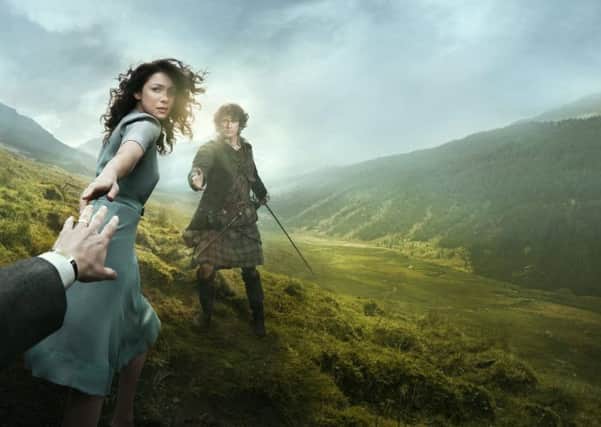Actors Caitriona Balfe and Sam Heughan in role for Outlander. PIC Sony Entertainment