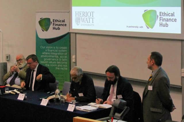 The Ethical Finance Hub and Heriot-Watt's Centre for Finance & Investment staged the debate. Picture: Contributed
