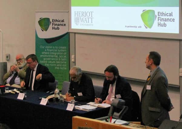 The Ethical Finance Hub and Heriot-Watt's Centre for Finance & Investment staged the debate. Picture: Contributed