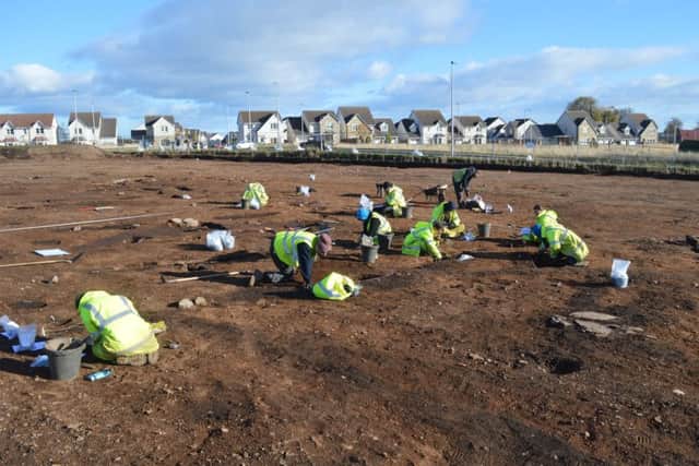 GUARD Archaeology team excavating the Neolithic Hall  at Carnoustie. PIC: Copyright GUARD Archaeology.