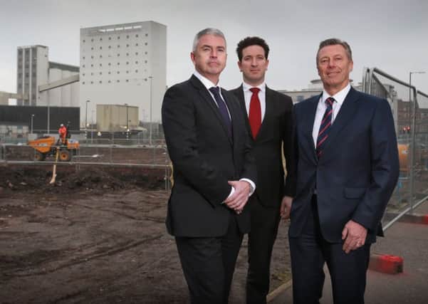 From left: Kevin Reid of Cruden, Nick Watson of Rettie & Co and Stuart Paterson of Forth Ports. Picture: Stewart Attwood