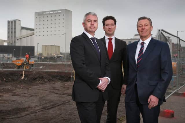 From left: Kevin Reid of Cruden, Nick Watson of Rettie & Co and Stuart Paterson of Forth Ports. Picture: Stewart Attwood