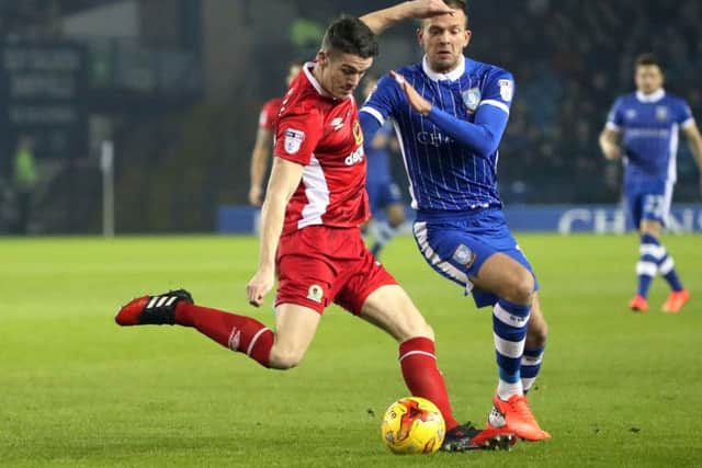 Jordan Rhodes in action for Sheffield Wednesday against former club Blackburn Rovers. Picture: Press Association
