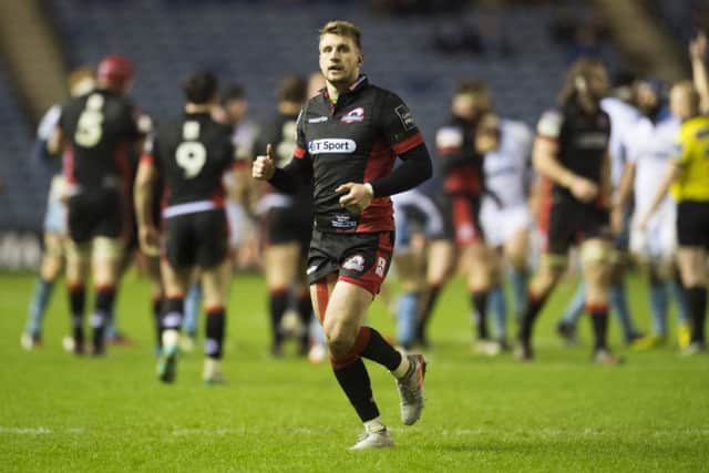 Tom Brown had no doubts about signing a new contract with Edinburgh despite the clubs poor league record.  It is always an absolute honour to pull on the jersey, said the winger. Picture: Bull Murray/SNS/SRU