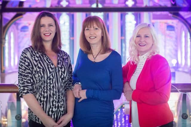 From left: SWiB vice-president Teresa Jackson, president Laura McKinnon and awards ceremony host Alison Walker. Picture: Elaine Livingstone
