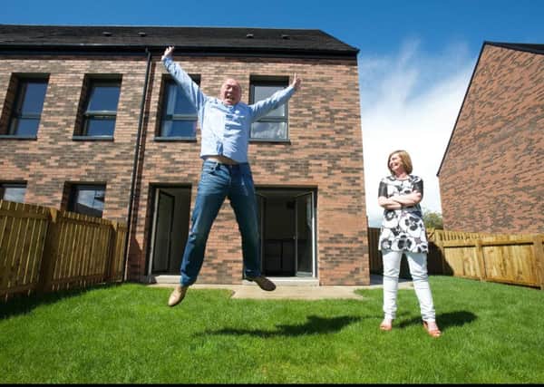 Adam and Tracey McIntyre and their two daughters are the first family to move into the Pennywell Living development, Scotlands largest ever housing-led regeneration project.
 
Picture: Rob McDougall