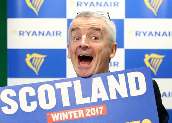 Ryanair chief executive Michael O'Leary has announced his firm's 2017 winter schedule for Scotland. Picture: Jane Barlow/PA Wire