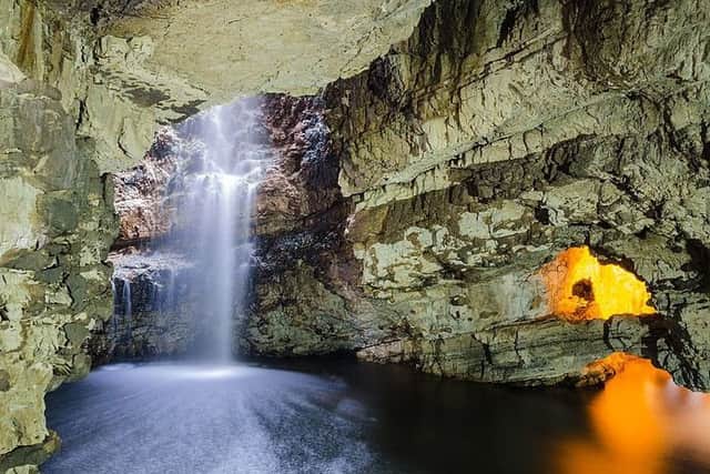 A waterfall inside the second chamber at Smoo Cave. PIC Wikimedia/Florian Fuchs.