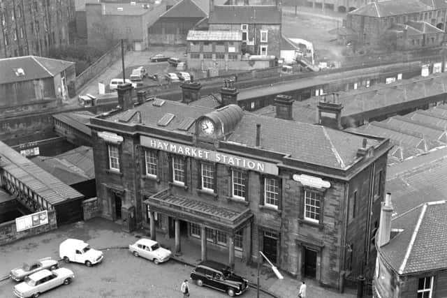 An overview of Haymarket in May 1974. The station was the original terminus of the Edinburgh - Glasgow mainline. Picture: Alan Ledgerwood/TSPL