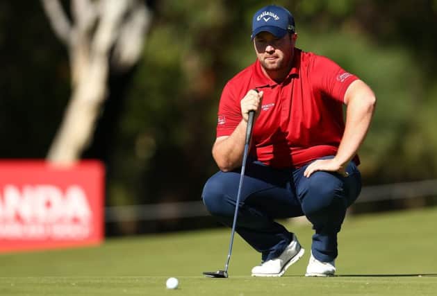 Duncan Stewart lines up a putt on his way to a seven-under-par second round at Lake Karrinyup. Picture: Getty Images