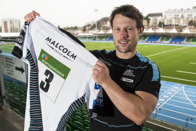 Glasgow Warriors' Peter Horne after signing a new three-year deal with the club. Picture: SNS/SRU.
