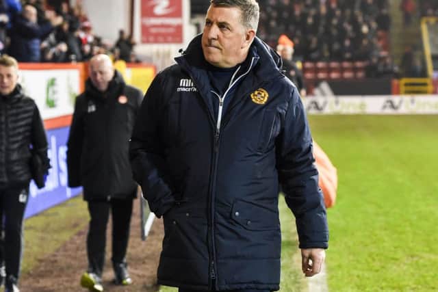 Motherwell manager Mark McGhee endured a torrid evening at Pittodrie on Wednesday. Picture: Craig Williamson/SNS