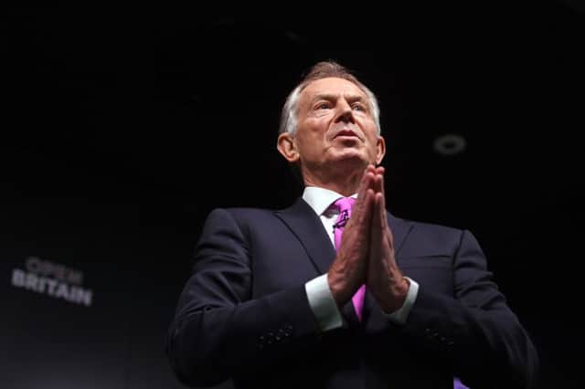 Tony Blair during his speech on Brexit at an Open Britain event in central London.  Picture: PA