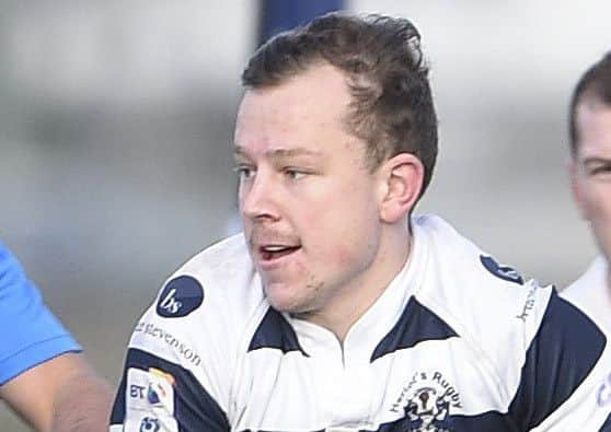 Heriot's Tom Wilson ran in for a try.
Picture: Greg Macvean