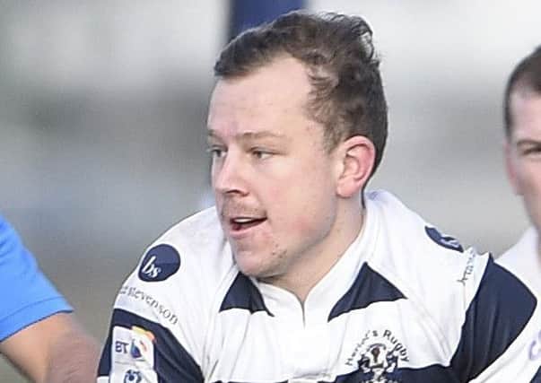 Heriot's Tom Wilson ran in for a try.
Picture: Greg Macvean