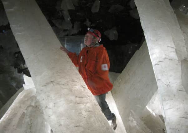 An extraordinary population of microbes has been discovered trapped in crystal (Picture: Penelope J. Boston/PA Wire)