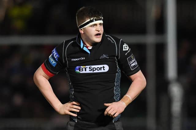 Glasgow Warriors' Scott Cummings in action against Ulster
