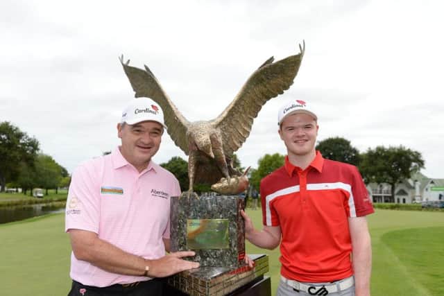 Paul Lawrie was delighted to have his youngest son, Michael, as his playing partner in the team event as the Aberdonian won the Dimension Data Pro Am at Fancourt. Picture: Petri Oeschger/Sunshine Tour/Gallo Images