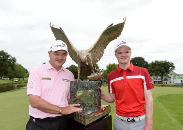 Paul Lawrie was delighted to have his youngest son, Michael, as his playing partner in the team event as the Aberdonian won the Dimension Data Pro Am at Fancourt. Picture: Petri Oeschger/Sunshine Tour/Gallo Images