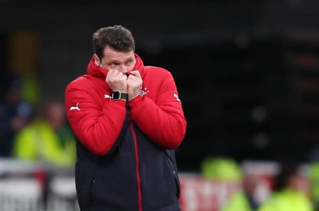 Caretaker boss Graeme Murty watched Rangers lose 2-1 at Dundee on Sunday afternoon. Picture: PA