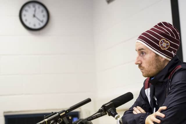 Ian Cathro welcomes the re-turfing of the Tynecastle pitch. Picture: SNS.