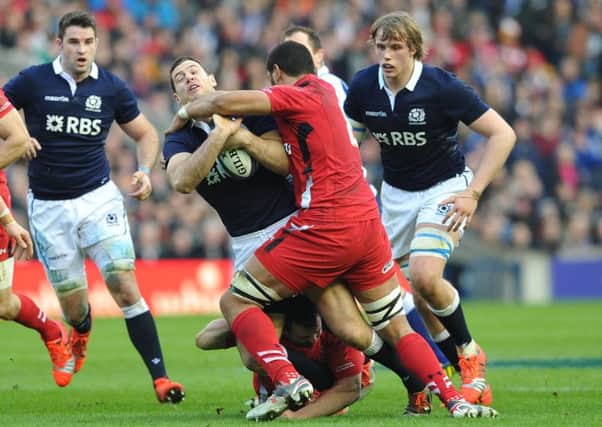 Wales No 8 Taulupe Faletau in action against Scotland at BT Murrayfield in 2015.   Picture: Ian Rutherford