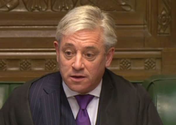 House of Commons Speaker John Bercow. Picture: PA/PA Wire