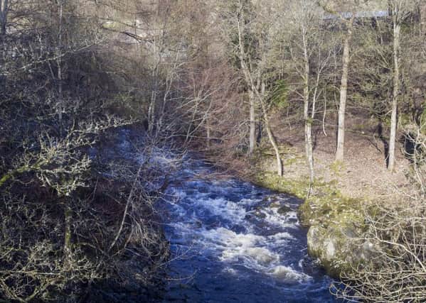 Property in Milton of Drimmie, Perthshire, where a two-year-old boy went missing from and was found drowned in the River Ericht on Sunday. Picture: SWNS