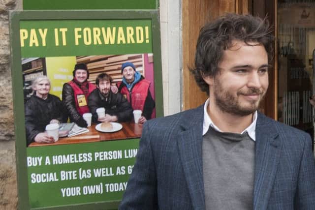 Social Bite co-founder Josh Littlejohn will take part in a panel discussion with students. Picture: Phil Wilkinson