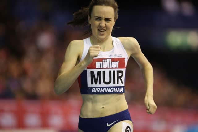 Scotland's Laura Muir in action at the Birmingham Indoor Grand Prix. Picture: David Davies/PA Wire.