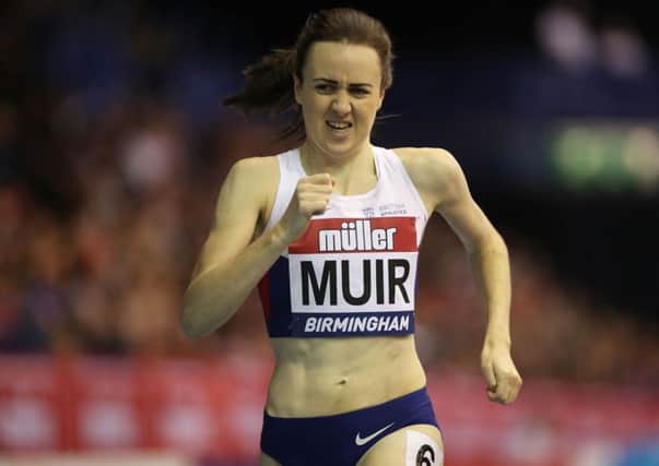 Scotland's Laura Muir in action at the Birmingham Indoor Grand Prix. Picture: David Davies/PA Wire.