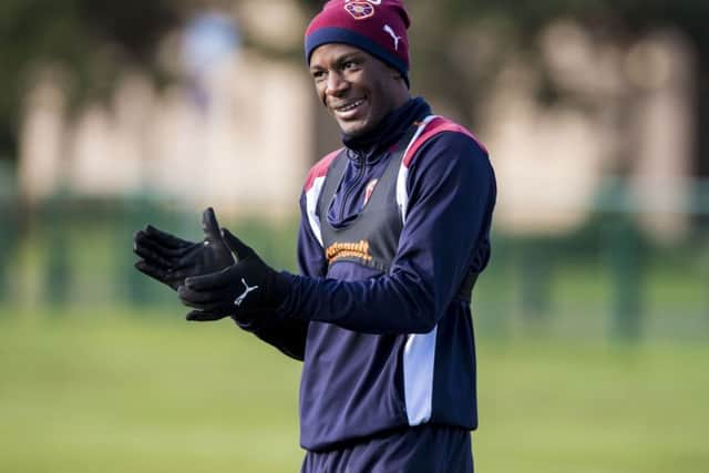 Hearts' Arnaud Djoum. Picture: Alan Harvey/SNS