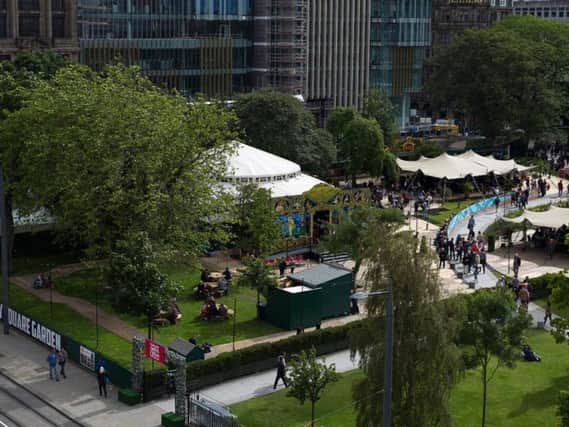 Fringe shows have been staged in St Andrew Square Garden for the last three years.