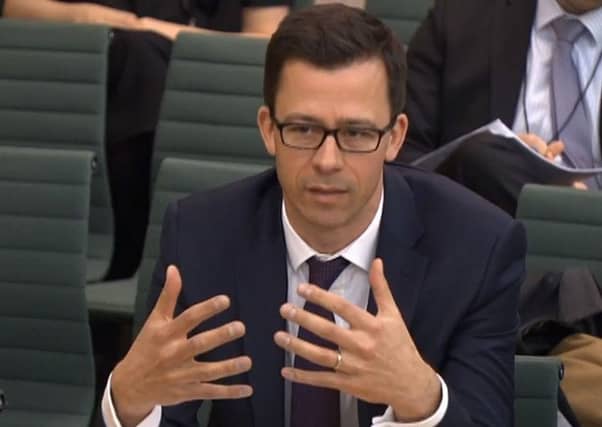 MPC member Gertjan Vlieghe gives evidence to the Treasury select committee. Picture: PA Wire