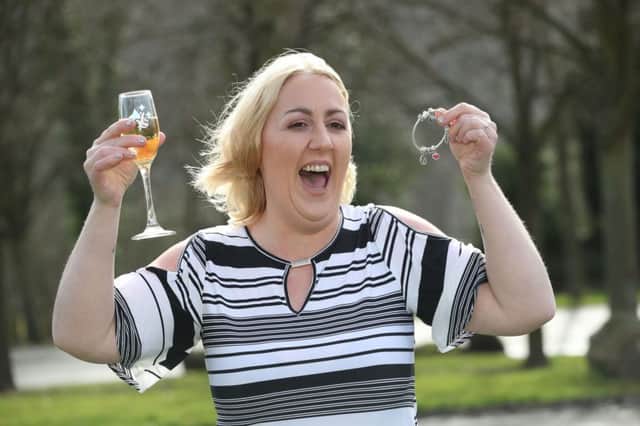 Mother of four Beverley Doran celebrates her lottery win Photo: Danny Lawson/PA Wire