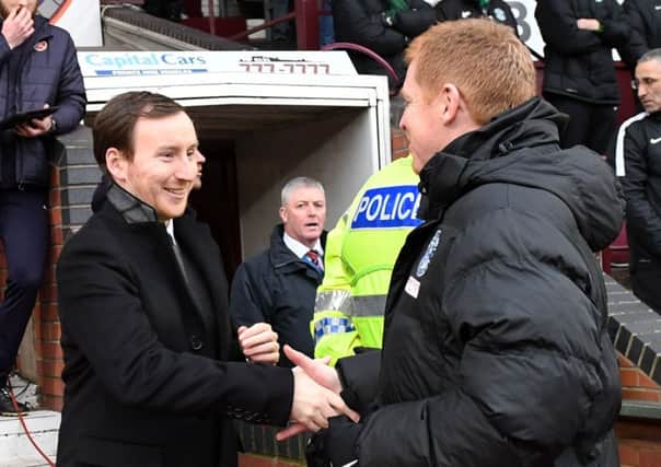 Ian Cathro and Neil Lennon, right, will see their sides battle it out again at Easter Road tonight. Picture: SNS