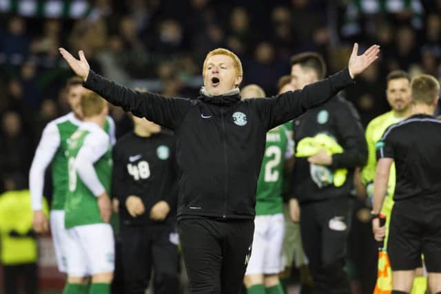 Hibernian manager Neil Lennon was in full voice after the Scottish Cup win over Hearts. Picture: Craig Foy/SNS