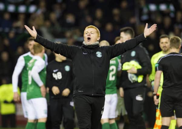 Hibernian manager Neil Lennon was in full voice after the Scottish Cup win over Hearts. Picture: Craig Foy/SNS