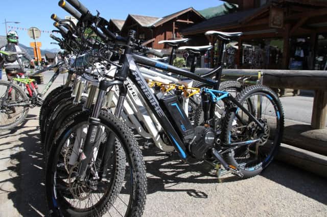 Electric mountain bikes are readily available to hire in Morzine