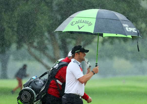 Marc Warren at the 18th hole during day one of the Joburg Open. Picture: Warren Little/Getty Images