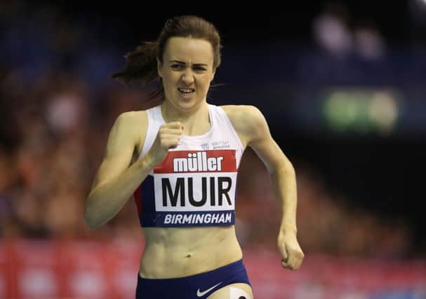Laura Muir wins the 1000m during the Muller Indoor Grand Prix at the Barclaycard Arena, Birmingham. Picture: David Davies/PA Wire