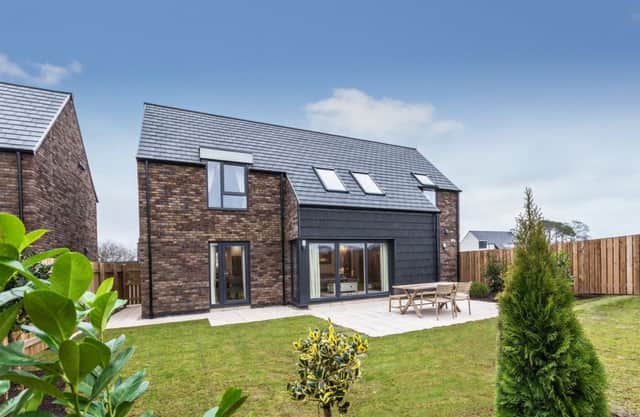 The striking exterior of the new homes