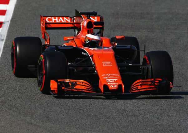 Stoffel Vandoorne in action for the McLaren Honda Formula 1 team during winter testing in Spain. F1 technology could boost Scotland's energy sector. Picture: Dan Istitene/Getty Images