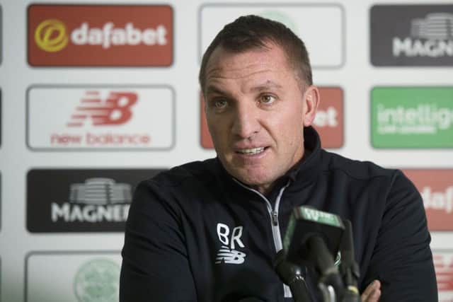 23/02/17
LENNOXTOWN
Celtic manager Brendan Rodgers speaks to the press ahead of his side's match with Hamilton on Saturday
